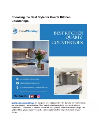 Choosing the Best Style for Your Quartz Kitchen Countertops (1)