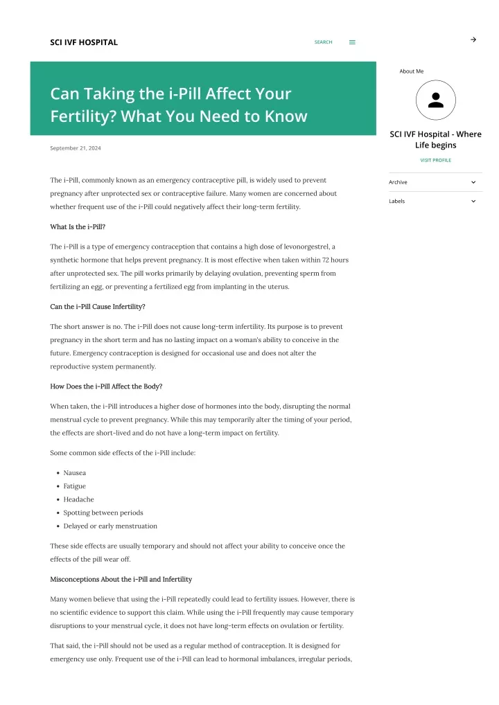 sci ivf hospital