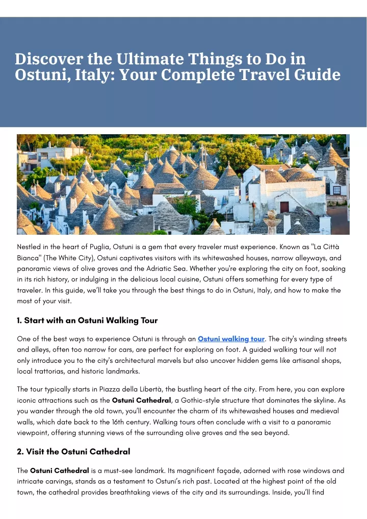 discover the ultimate things to do in ostuni