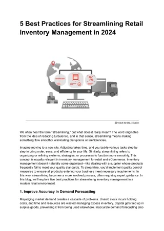 5 Best Practices for Streamlining Retail Inventory Management in 2024
