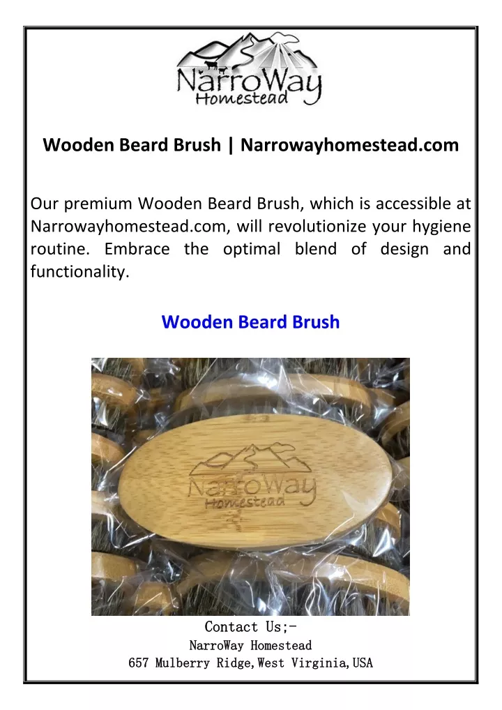 wooden beard brush narrowayhomestead com