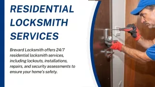 Residential locksmith services