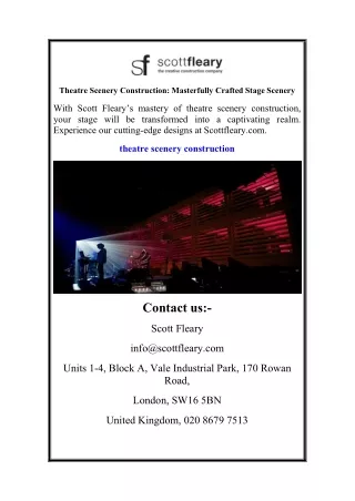 Theatre Scenery Construction Masterfully Crafted Stage Scenery