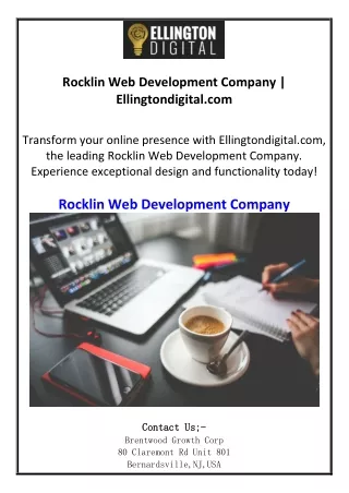 Rocklin Web Development Company  Ellingtondigital.com