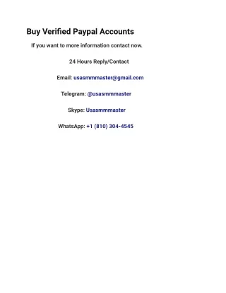 Buy Verified Paypal Accounts