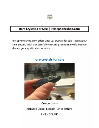 Rare Crystals For Sale | Persephoneshop.com