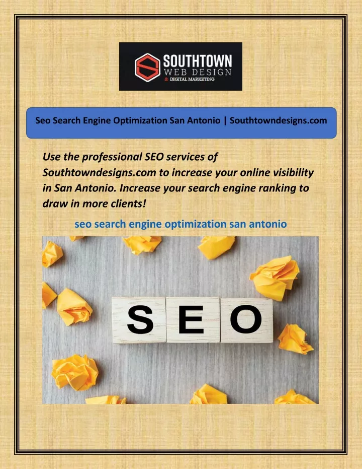 seo search engine optimization san antonio