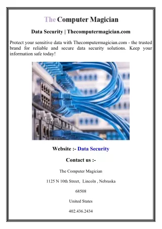 data security thecomputermagician com