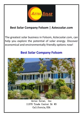 best solar company folsom aztecsolar com