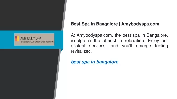 best spa in bangalore amybodyspa