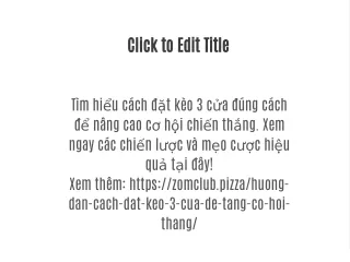 Hướng dẫn cách đặt kèo 3 cửa để tăng cơ hội thắng