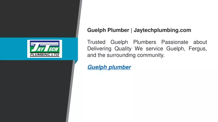 guelph plumber jaytechplumbing com trusted guelph