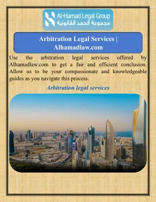 Arbitration Legal Services   Alhamadlaw.com