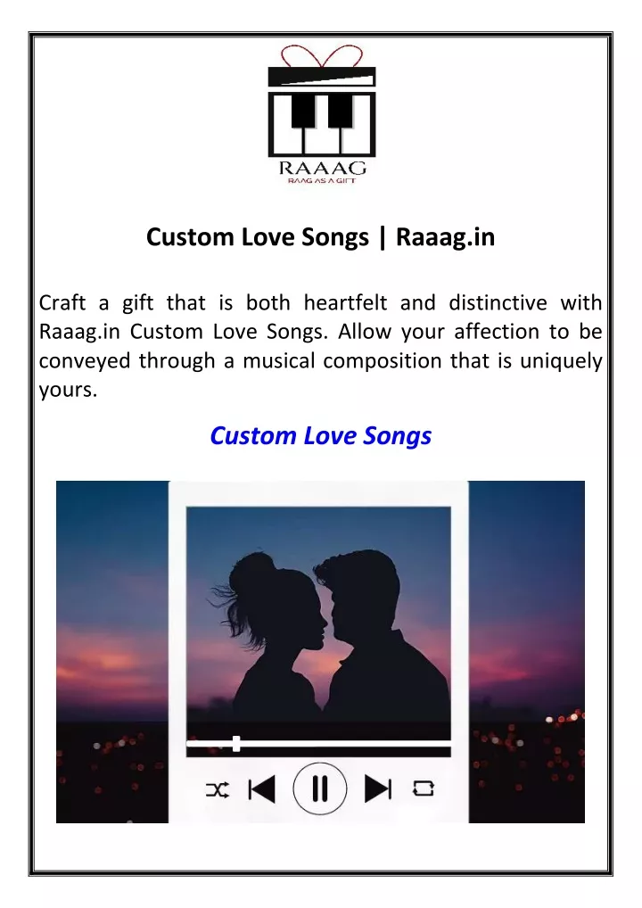 custom love songs raaag in