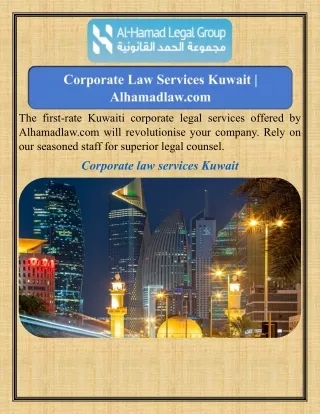 Corporate Law Services Kuwait    Alhamadlaw.com