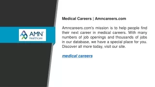 Medical Careers  Amncareers.com