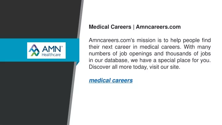 medical careers amncareers com amncareers