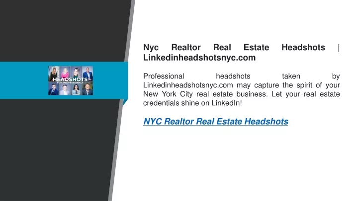 nyc realtor real estate headshots