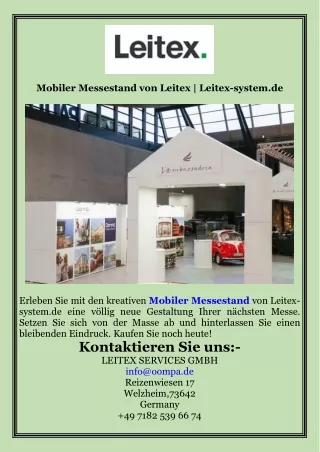 Mobiler Messestand von Leitex  Leitex-system.de
