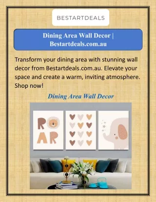 Dining Area Wall Decor  Bestartdeals.com.au