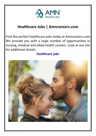 Healthcare Jobs Amncareers.com