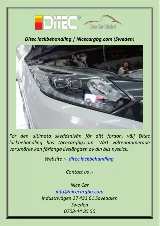 ditec lackbehandling nicecargbg com sweden