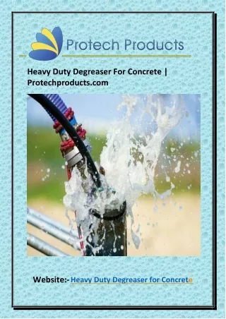 Heavy Duty Degreaser For Concrete | Protechproducts.com
