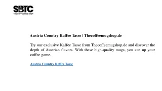 Austria Country Kaffee Tasse Thecoffeemugshop.de