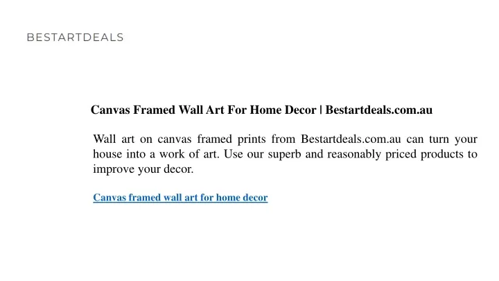 canvas framed wall art for home decor