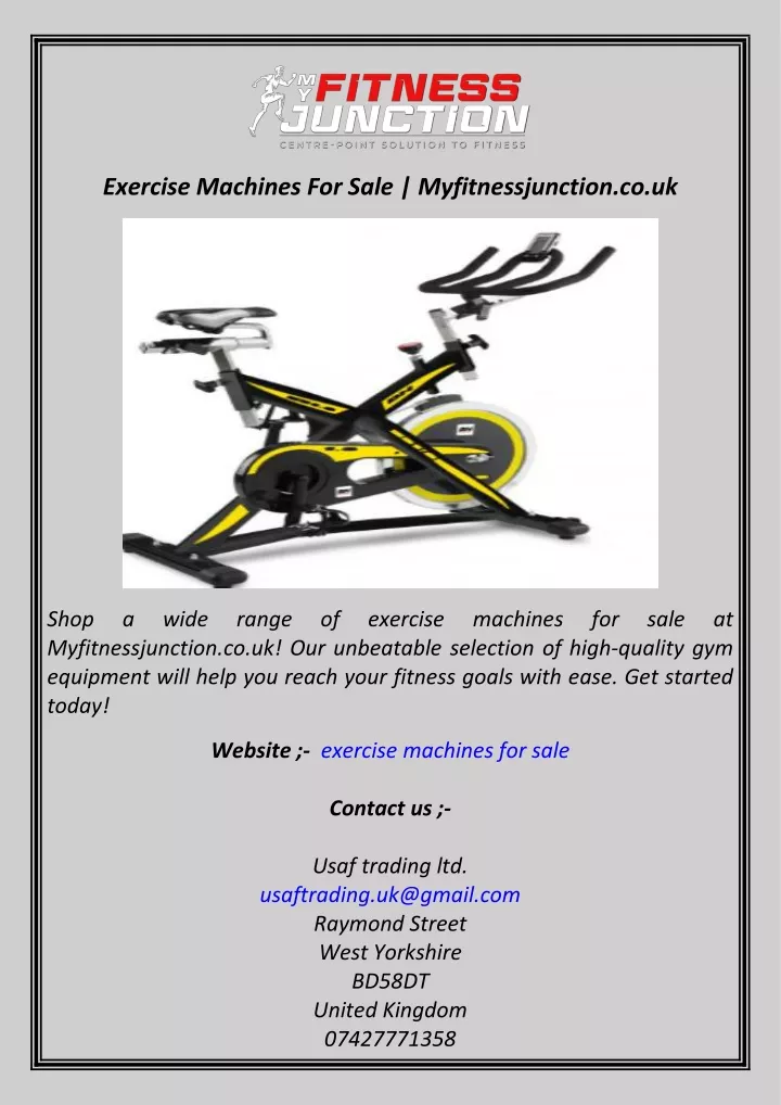 exercise machines for sale myfitnessjunction co uk