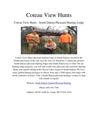 coteau view hunts