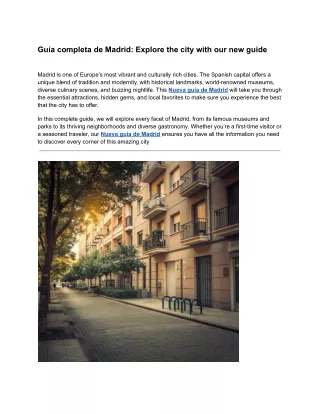 Guía completa de Madrid_ Explore the city with our new guide