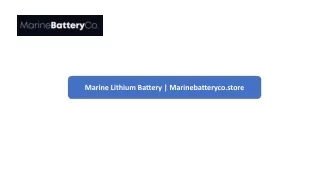 Marine Lithium Battery  Marinebatteryco.store