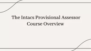 Intacs PA Course Online