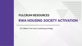 RWA Housing Society Activation  BTL Activation