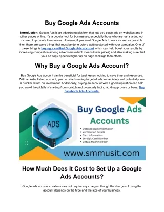Where Can I Buy Google Ads Accounts - 100% Threshold, Aged & Agency