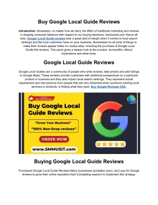 Best Place To Buy Google Local Guide Reviews - SMM US IT