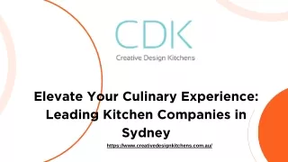 Elevate Your Culinary Experience Leading Kitchen Companies in Sydney