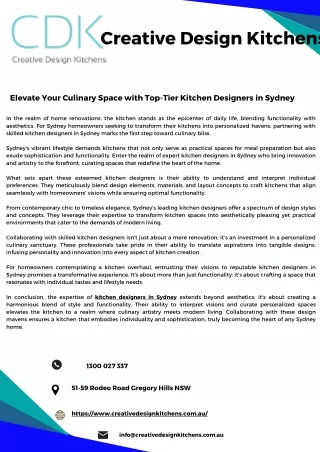 Elevate Your Culinary Space with Top-Tier Kitchen Designers in Sydney (2)