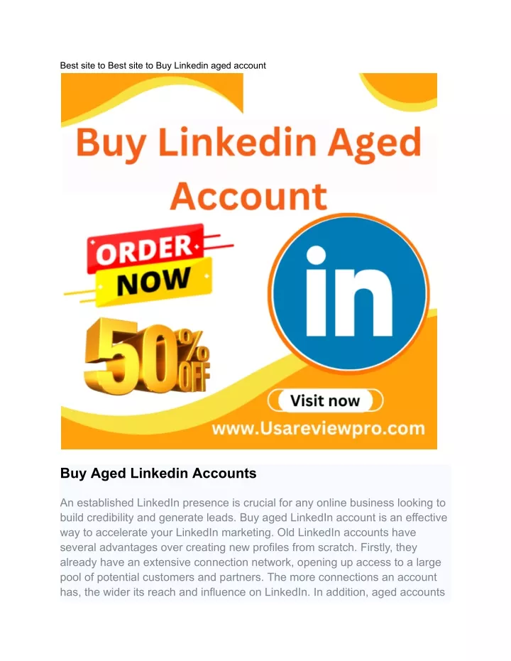 best site to best site to buy linkedin aged