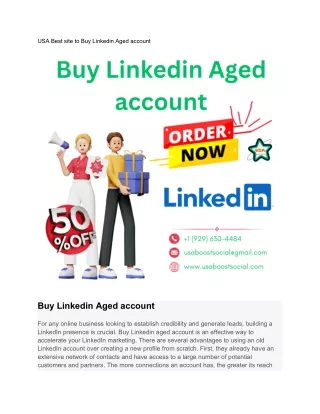 USA Best site to Buy Linkedin Aged account