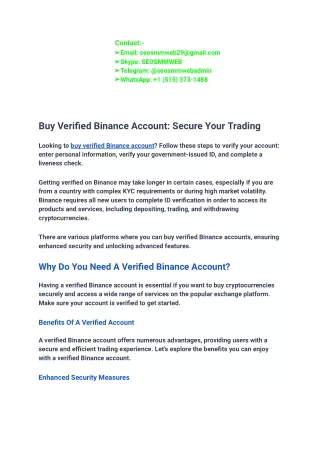 How to Buy Verified   Binance Account in 5 minutes Right Way