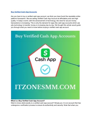 Best 3 Sites to Buy Verified Cash App Accounts in This Year