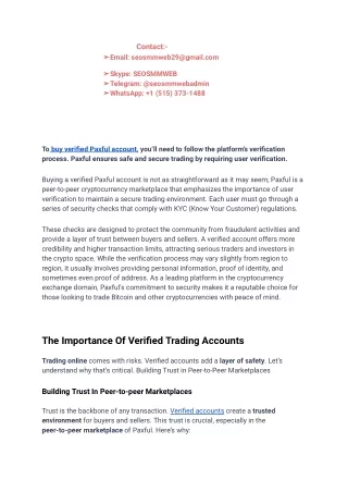 Top 3 Sites to Buy Verified  Paxful Account