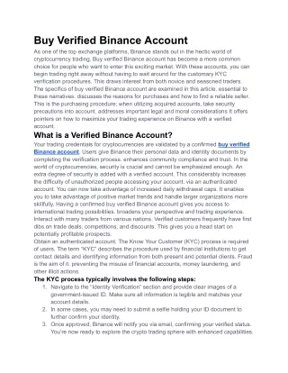 Buy Verified Binance Account