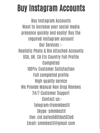 Buy Instagram Accounts