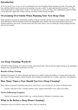 Overcoming Overwhelm When Planning Your Next Deep Clean
