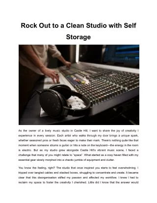 rock out to a clean studio with self