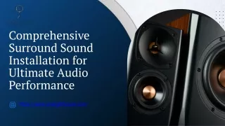 Comprehensive Surround Sound Installation for Ultimate Audio Performance