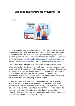 Exploring The Advantages Of Ecommerce (1)
